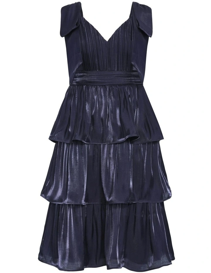 Plus Size Betty Bow Midi Dress in Navy image 6