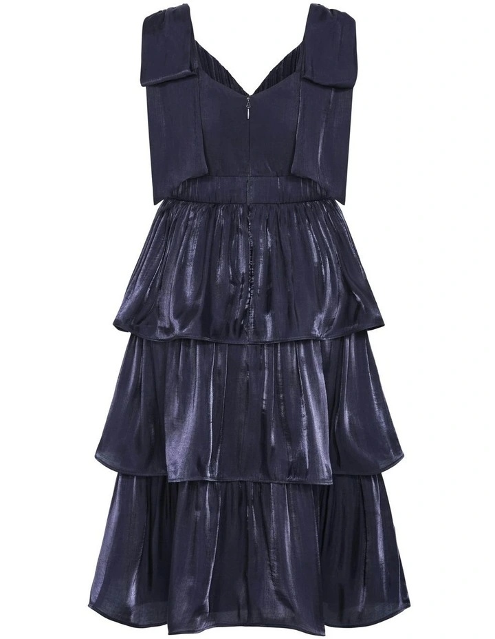 Plus Size Betty Bow Midi Dress in Navy image 7