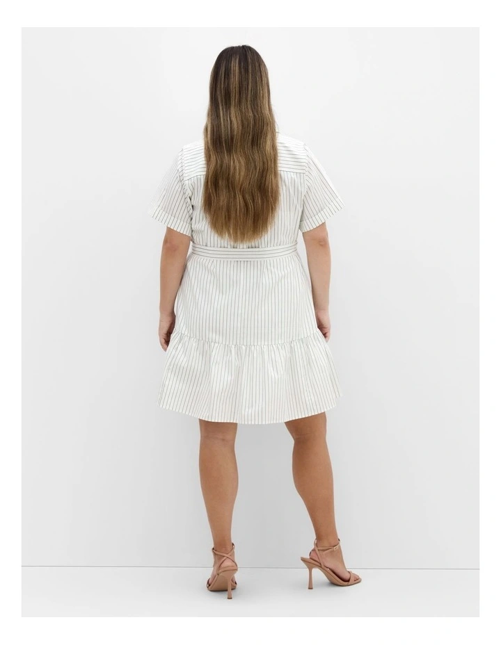 Plus Size Claire Stripe Shirt Dress in Multi image 2