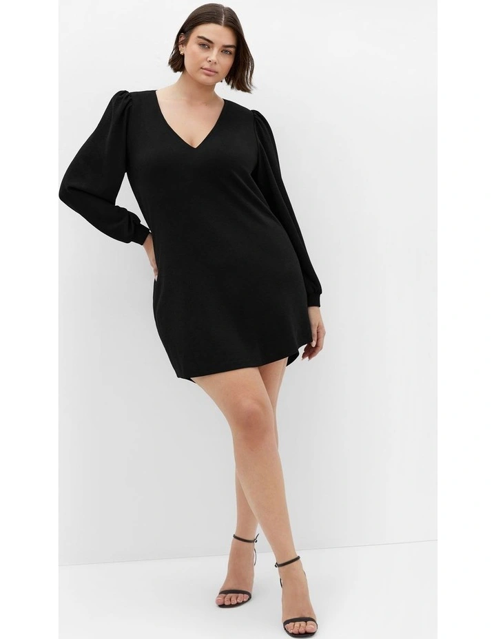 Plus Size Quiero Mini Dress in Black image 1
