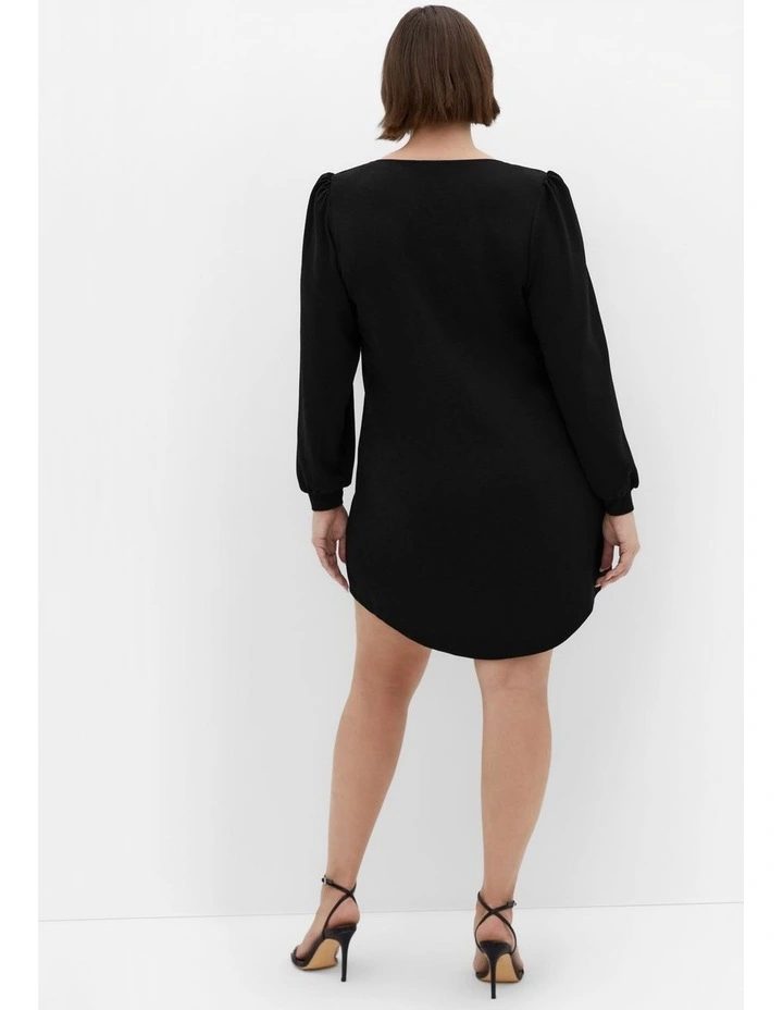 Plus Size Quiero Mini Dress in Black image 2