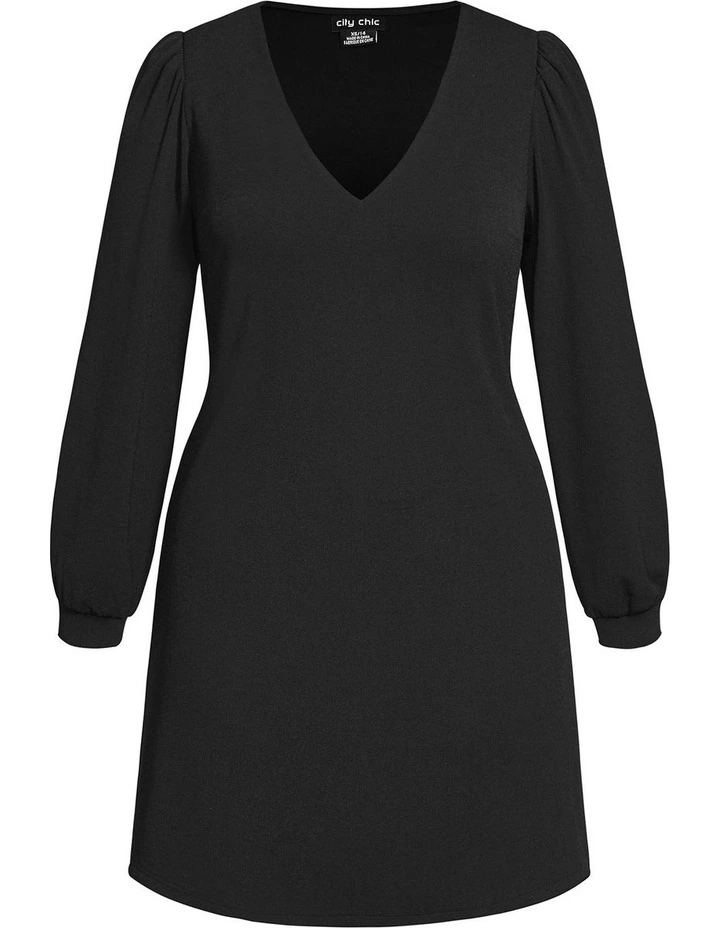Plus Size Quiero Mini Dress in Black image 3