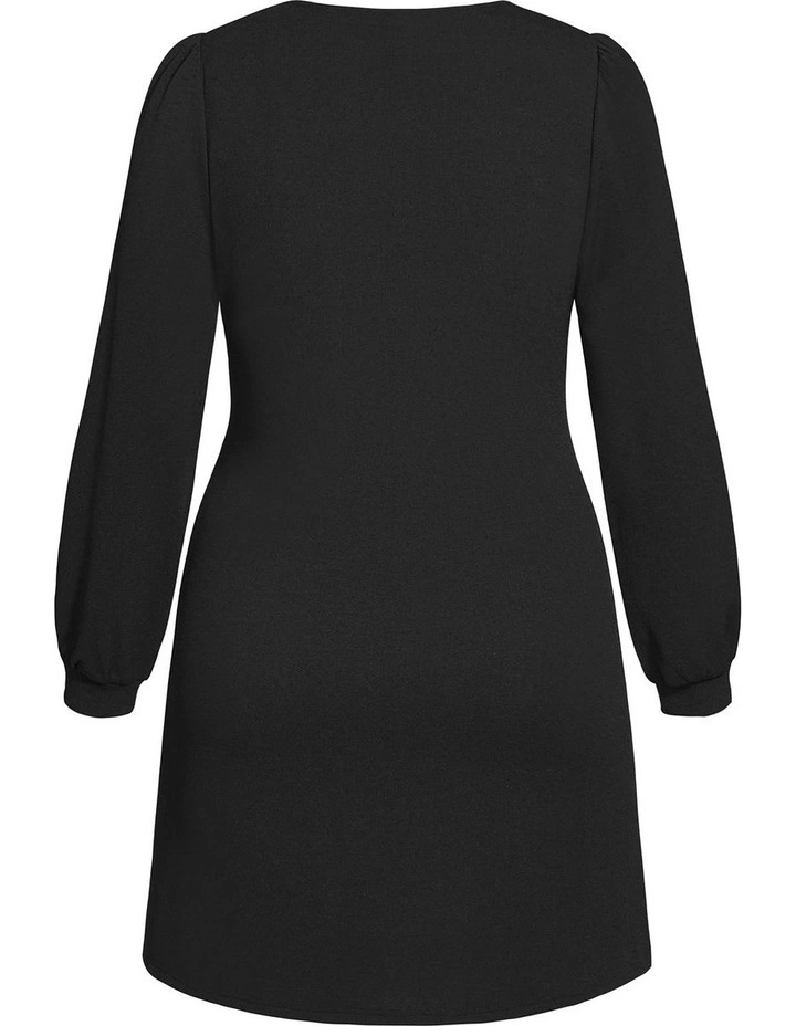 Plus Size Quiero Mini Dress in Black image 4