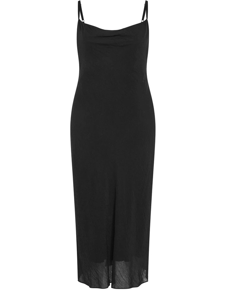 Plus Size Kyra Slip Dress in Black image 3