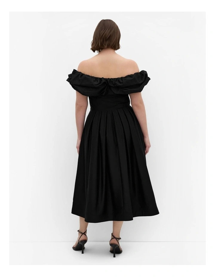 Plus Size Mayah Midi Dress in Black image 2