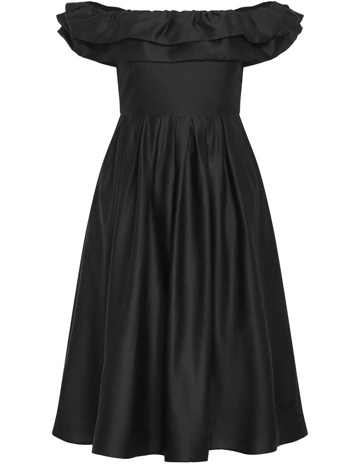Plus Size Mayah Midi Dress in Black image 3
