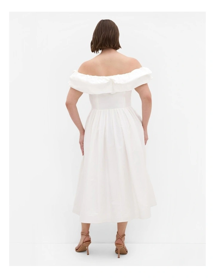 Plus Size Mayah Midi Dress in Ivory image 2