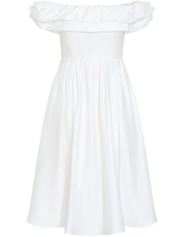 Plus Size Mayah Midi Dress in Ivory image 3