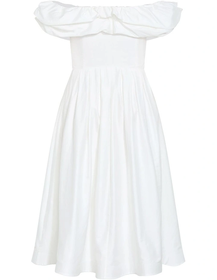 Plus Size Mayah Midi Dress in Ivory image 4