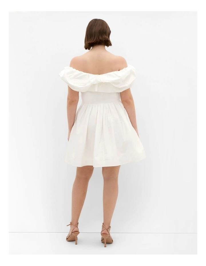 Plus Size Mayah Mini Dress in Ivory image 2