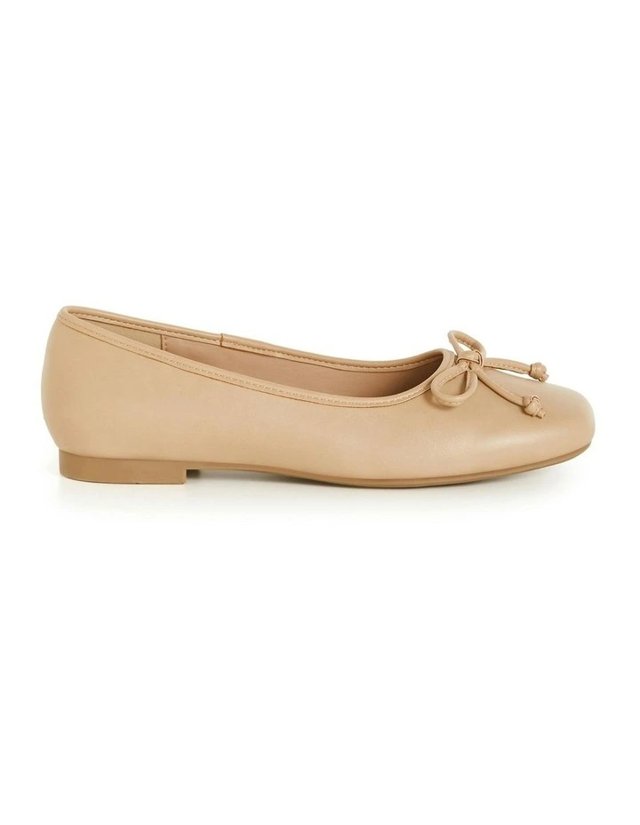 Wide Fit Ella Flat Ballet in Almond image 1