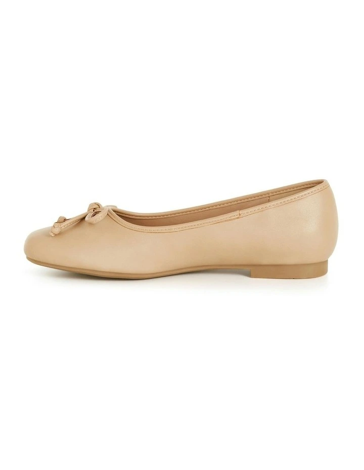 Wide Fit Ella Flat Ballet in Almond image 4