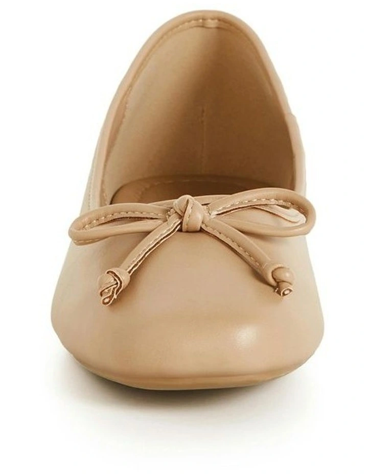 Wide Fit Ella Flat Ballet in Almond image 5