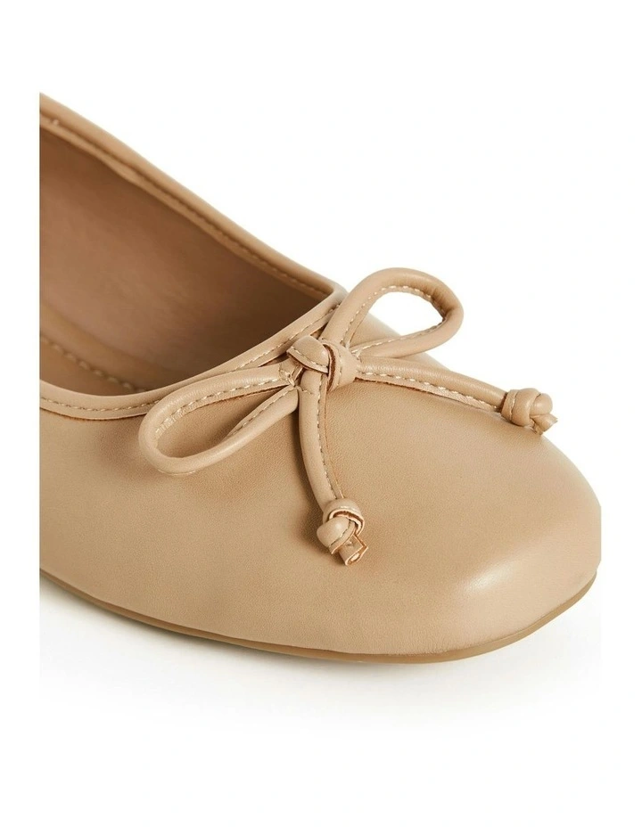 Wide Fit Ella Flat Ballet in Almond image 7