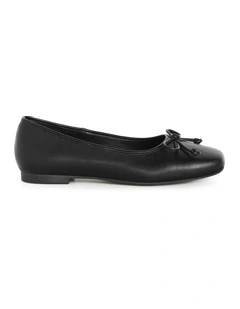 Wide Fit Ella Flat Ballet in Black