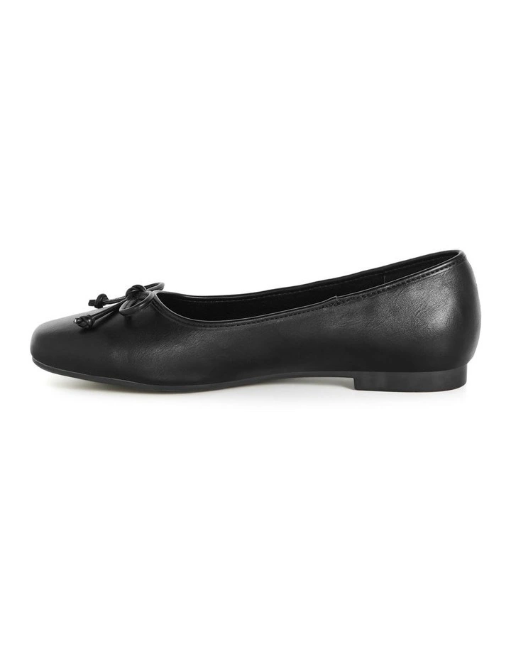 Wide Fit Ella Flat Ballet in Black image 4