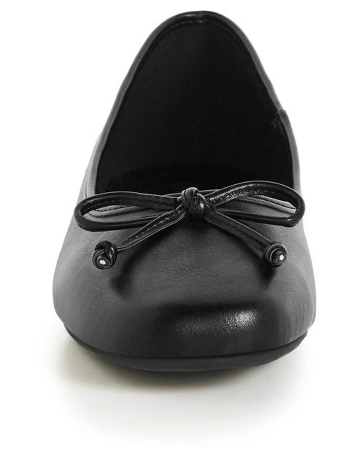Wide Fit Ella Flat Ballet in Black image 5