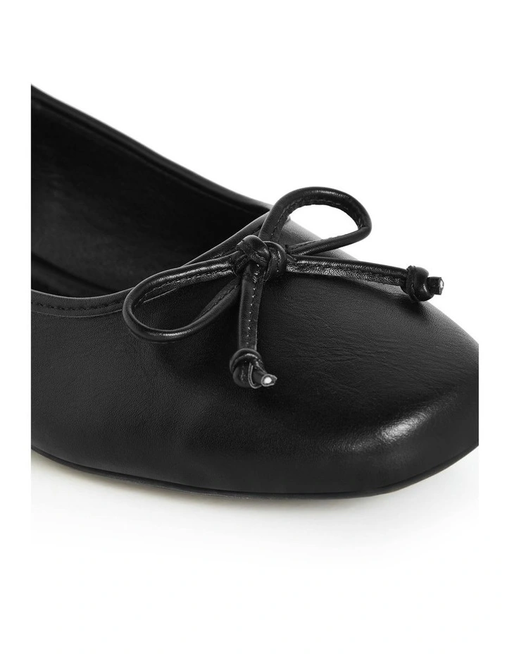 Wide Fit Ella Flat Ballet in Black image 7