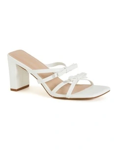 Wide Fit Ava Mule in Off White