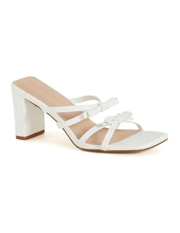 Wide Fit Ava Mule in Off White image 1
