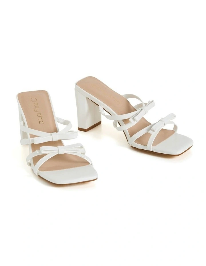Wide Fit Ava Mule in Off White image 4