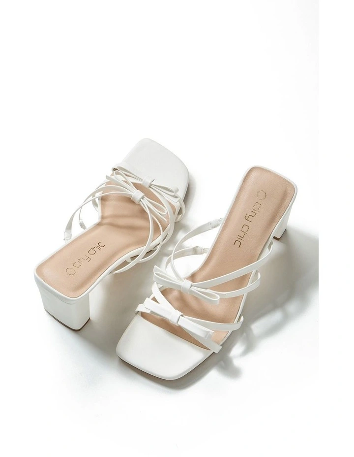 Wide Fit Ava Mule in Off White image 5