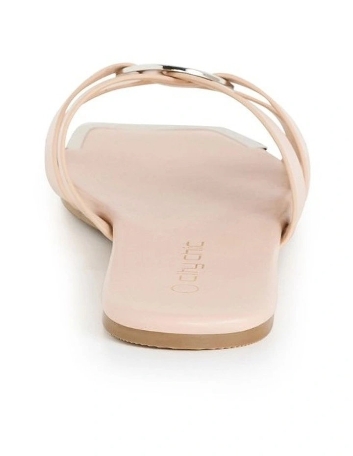 Wide Fit Jacey Slide in Nude image 2