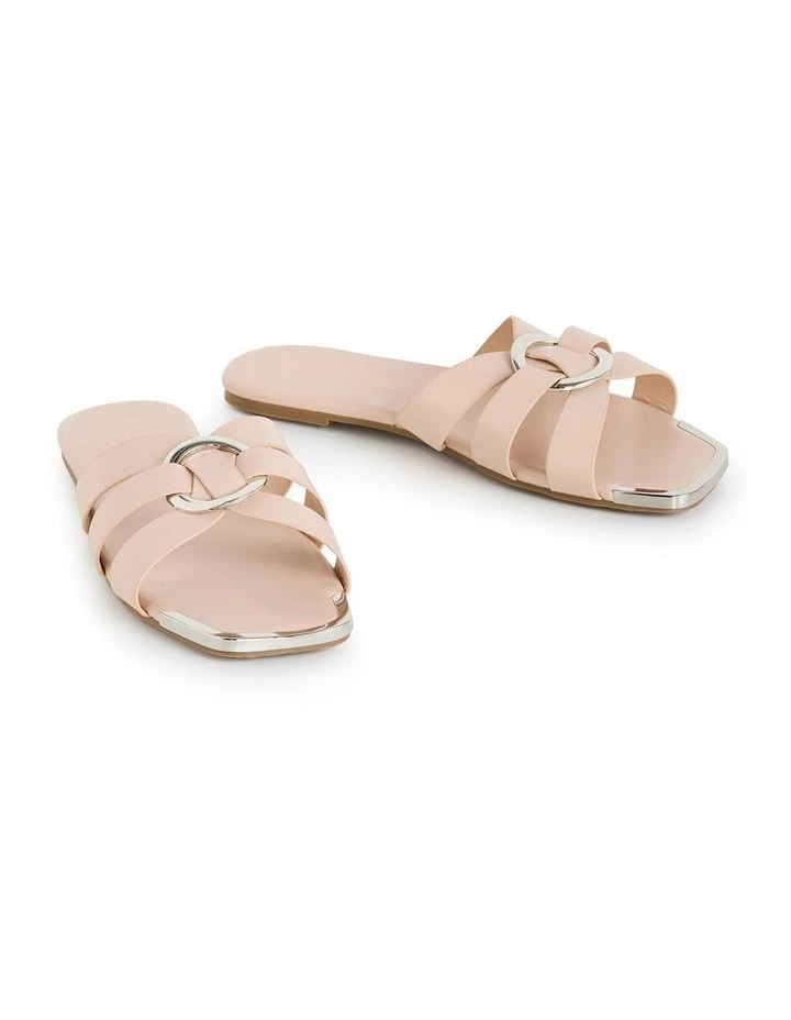 Wide Fit Jacey Slide in Nude image 4