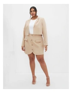 Plus Size Payton Jacket in Taupe