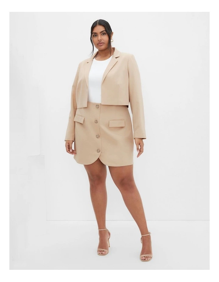 Plus Size Payton Jacket in Taupe image 1