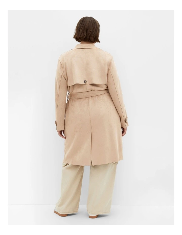 Plus Size Cornwall Trench Coat in Caramel image 2