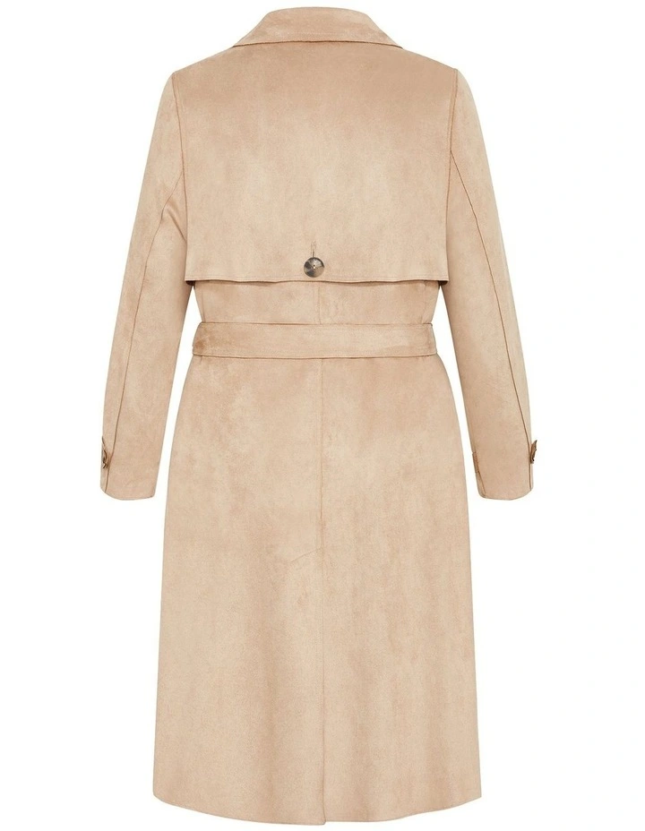 Plus Size Cornwall Trench Coat in Caramel image 4