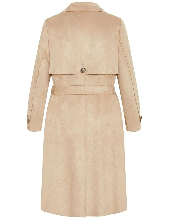 Plus Size Cornwall Trench Coat in Caramel image 7
