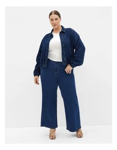 Plus Size Bria Denim Jacket in Dark Wash