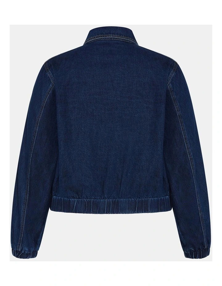 Plus Size Bria Denim Jacket in Dark Wash image 4
