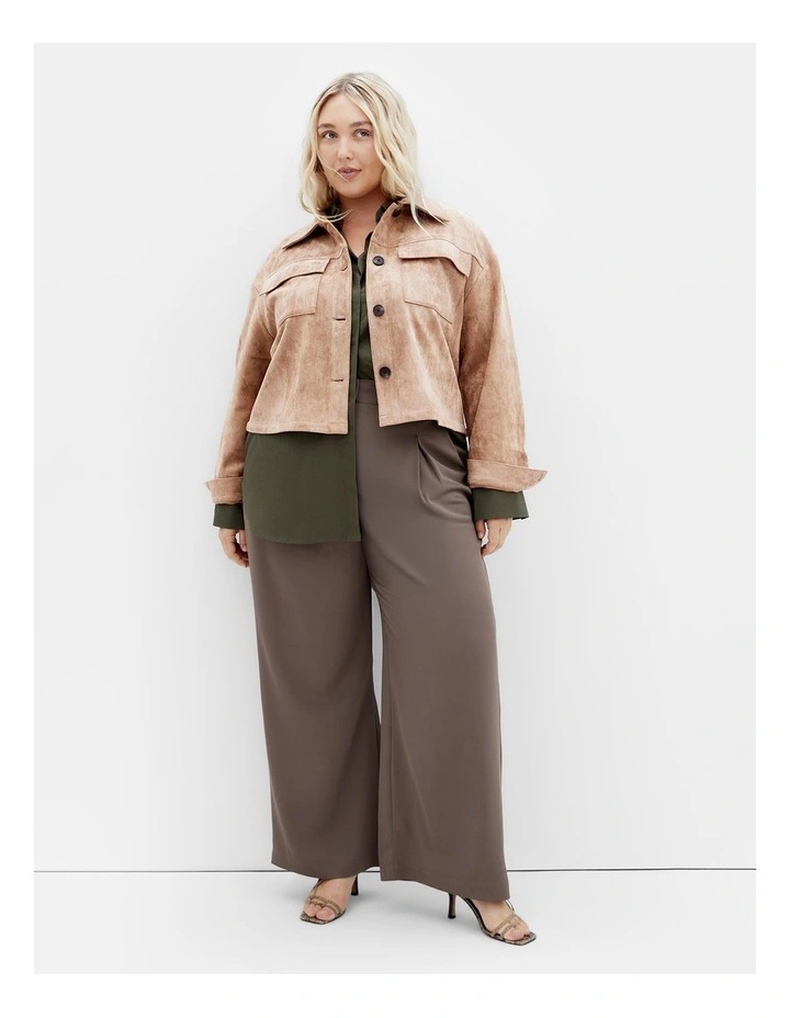 Plus Size Lusia Jacket in Caramel image 1