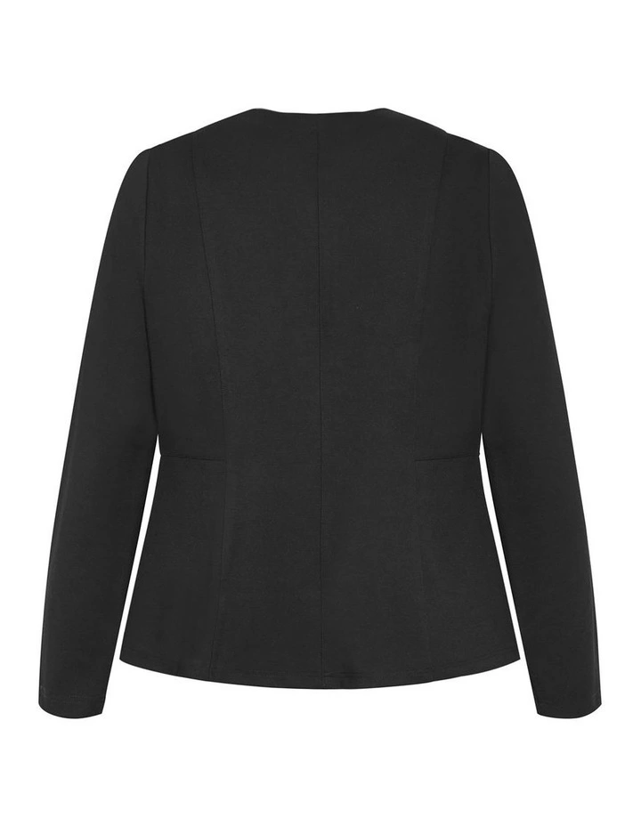 Plus Size Peyton Ponte Jacket in Black image 4