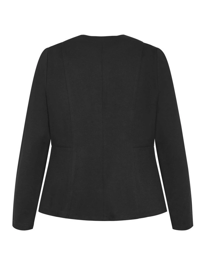 Plus Size Peyton Ponte Jacket in Black image 6