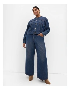 Plus Size Talia Denim Jacket in Dark Wash