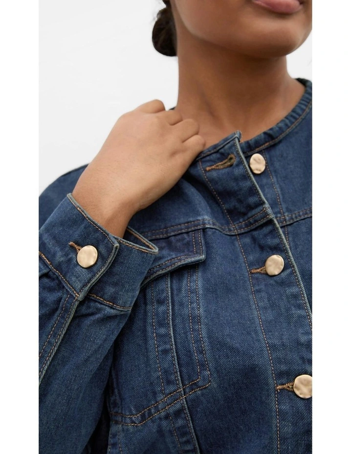 Plus Size Talia Denim Jacket in Dark Wash image 7