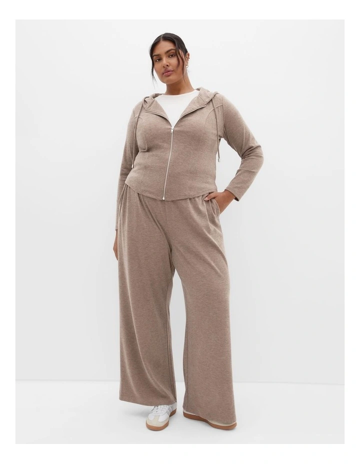 Plus Size Halle Zip Jacket in Walnut image 1