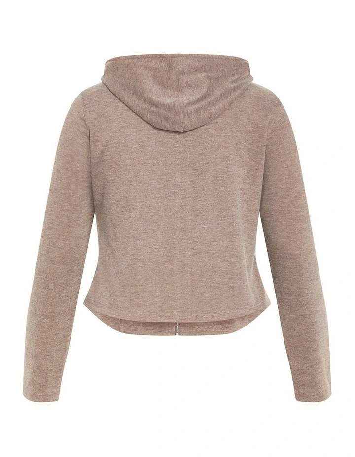 Plus Size Halle Zip Jacket in Walnut image 4