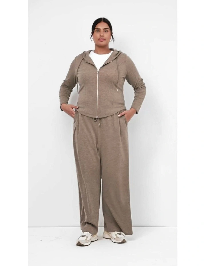 Plus Size Halle Zip Jacket in Walnut image 5