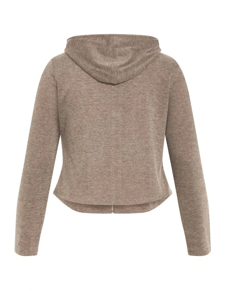 Plus Size Halle Zip Jacket in Walnut image 7