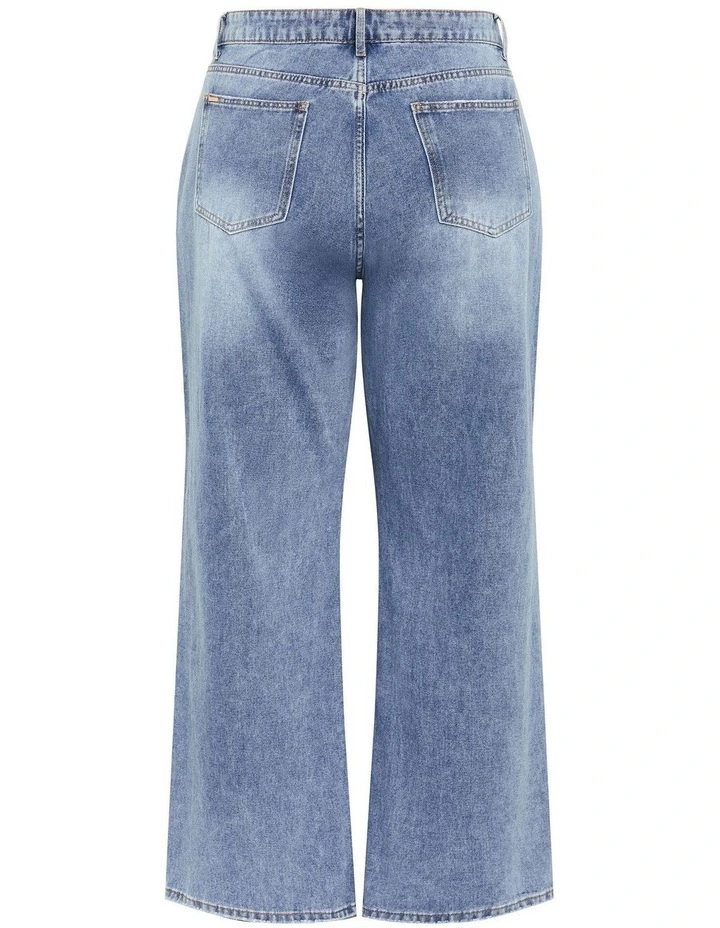 Plus Size Harley Fit Harriet Wide Leg Jeans in Light Wash image 4