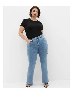 Plus Size Harley Fit Carla Flare Leg Jeans in Light Wash