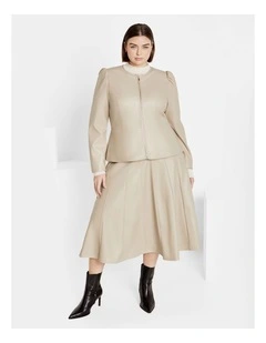 Plus Size Emerson Skirt in Latte