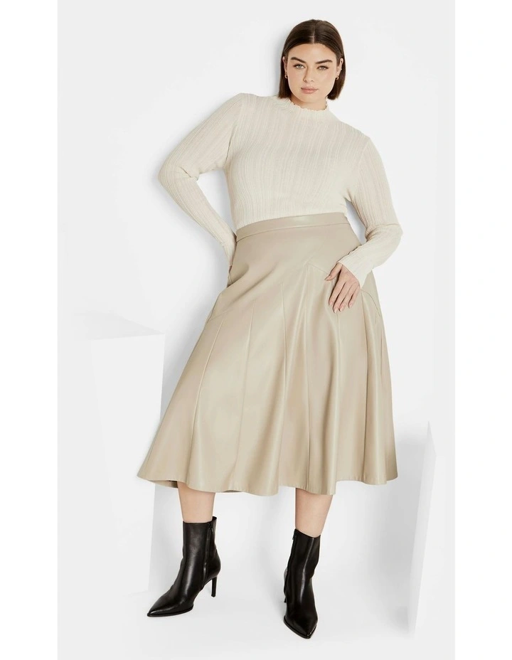 Plus Size Emerson Skirt in Latte image 6
