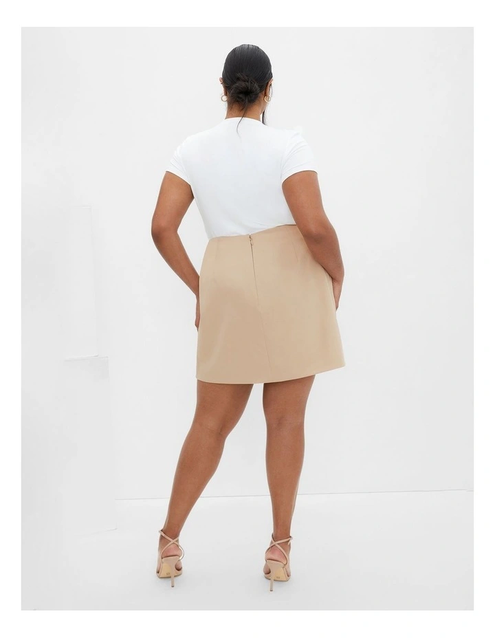 Plus Size Payton Skirt in Taupe image 2