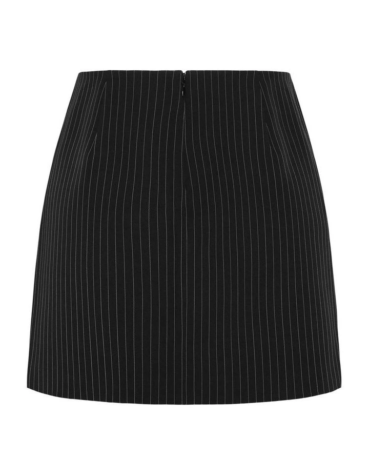 Plus Size Payton Pinstripe Skirt in Black image 7